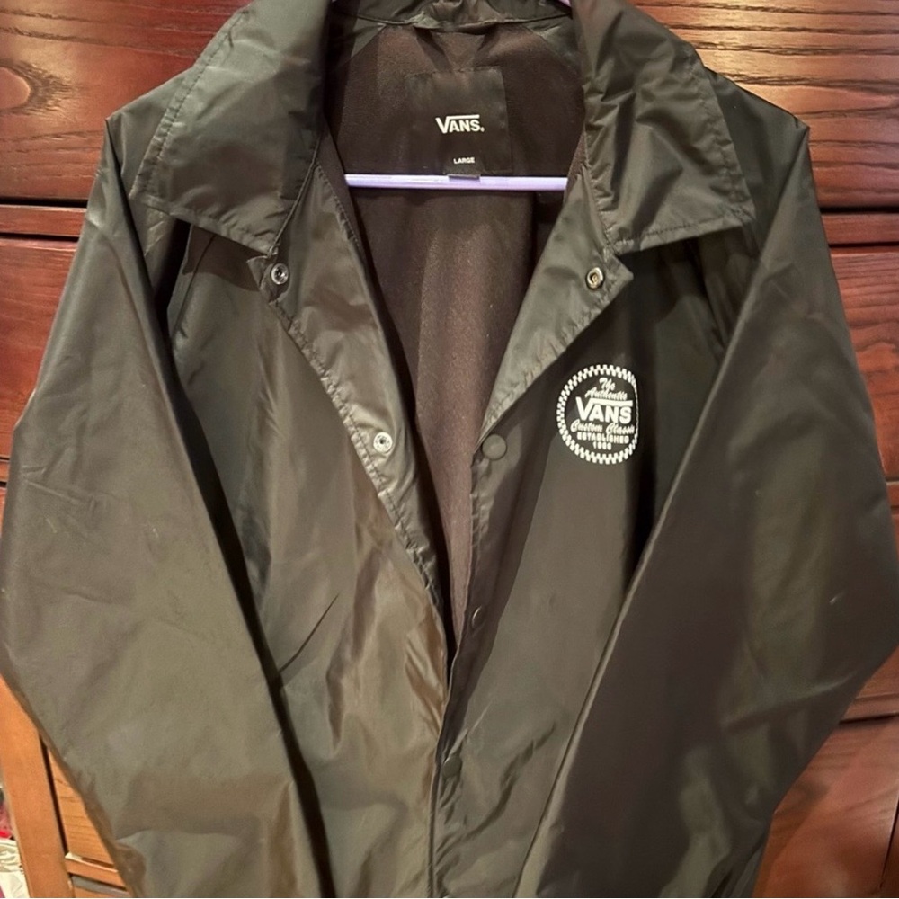 Vans Black Windbreaker Jacket for Men